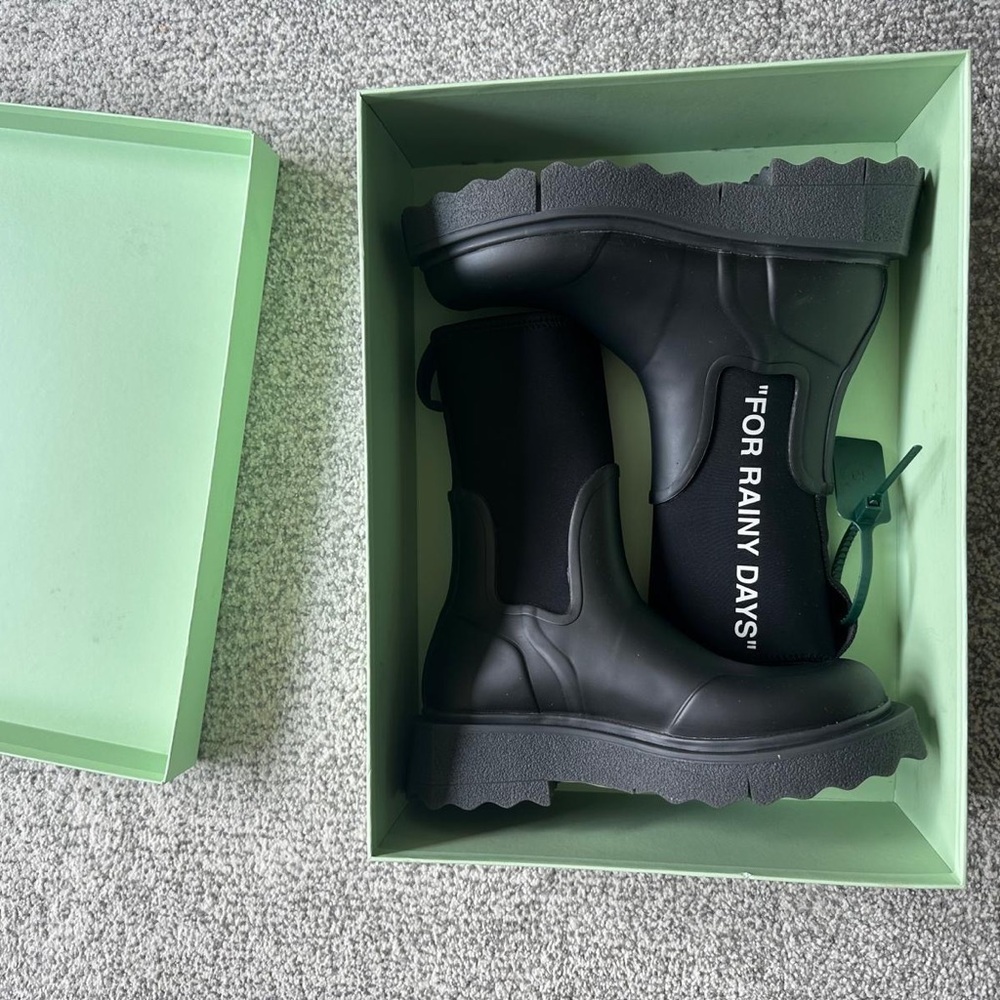 Off-White Black Winter & Rain Boots